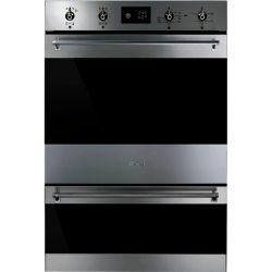 Smeg DOSP6390X 60cm Classic Built In Double Pyrolytic Electric Oven in Stainless Steel & Dark Glass